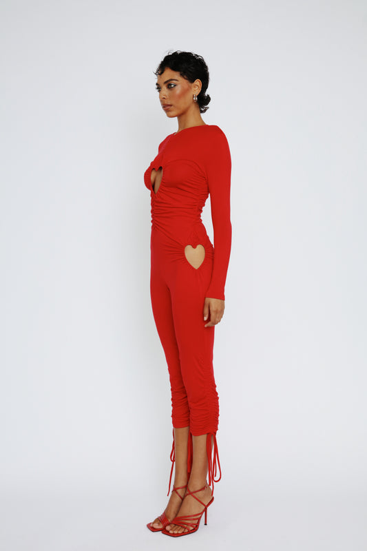 WLGTDWI Heart Cut-Out Jumpsuit